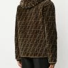 Fendi FF reversible hooded leather jacket