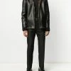 Fendi FF reversible hooded leather jacket
