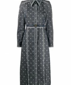 Fendi Karligraphy motif shirt dress