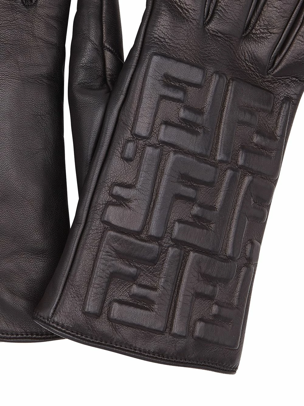 Cheap π Fendi Leather FF embossed gloves of women π 4 Fendi leather FF embossed gloves