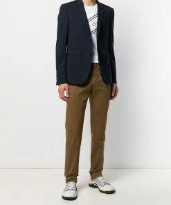 Fendi notched lapel slim-fit blazer