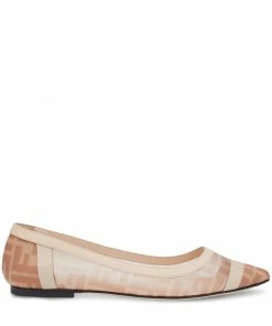Fendi Colibrì FF motif mesh ballerina shoes