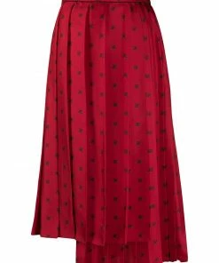 Fendi Karligraphy motif pleated skirt