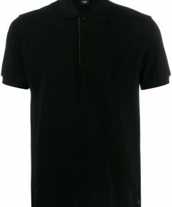 Fendi printed FF detailed polo shirt
