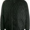 Fendi FF reflective motif bomber jacket