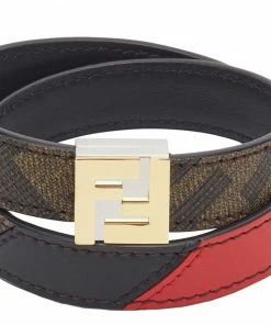 Fendi FF motif wrap-around bracelet