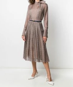 Fendi Floating Petals print pleated skirt