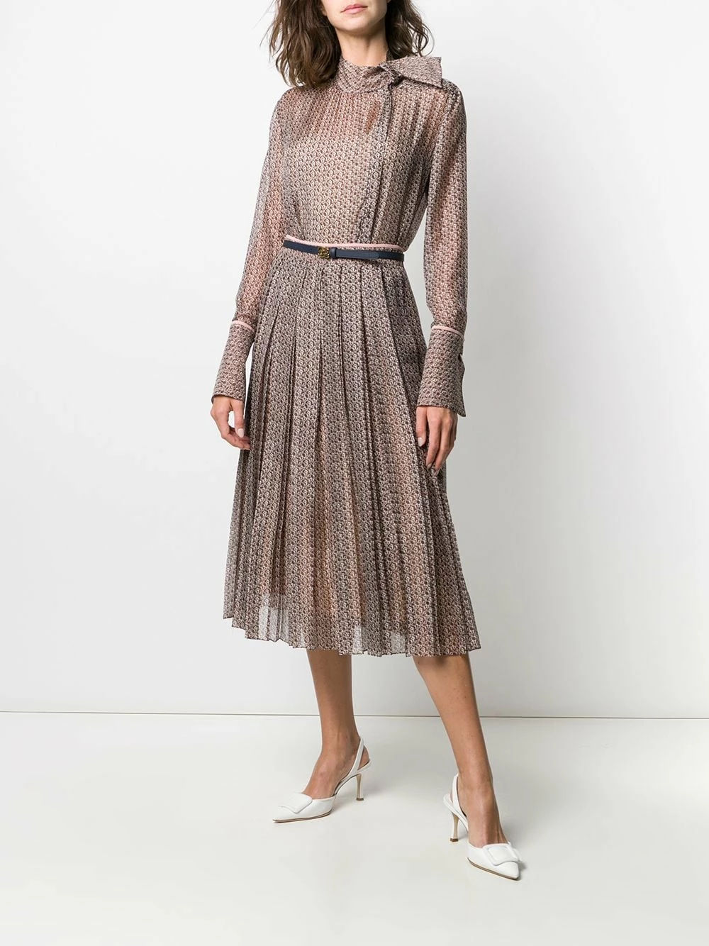 Buy π Fendi Floating Petals print pleated π skirt pleated π skirts of women π 4 Fendi Floating Petals print pleated skirt