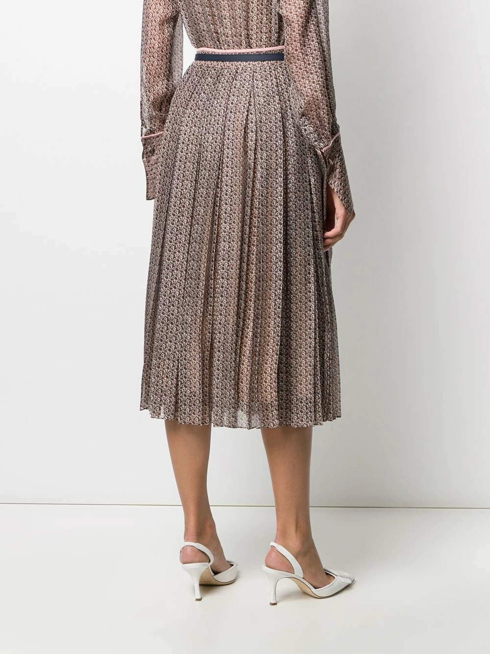 Buy π Fendi Floating Petals print pleated π skirt pleated π skirts of women π 6 Fendi Floating Petals print pleated skirt