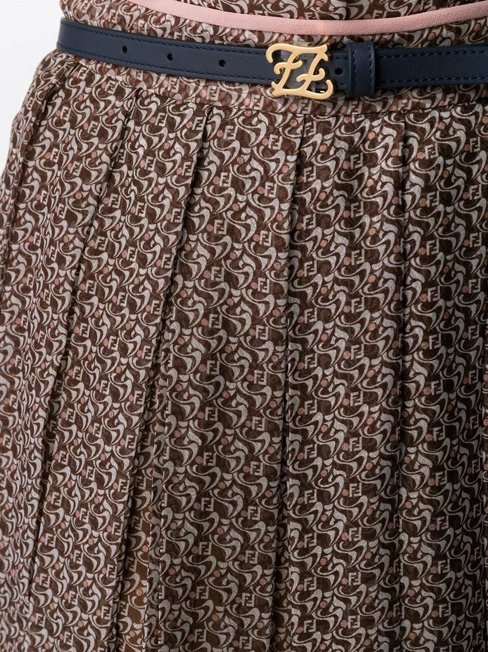 Buy π Fendi Floating Petals print pleated π skirt pleated π skirts of women π 7 Fendi Floating Petals print pleated skirt