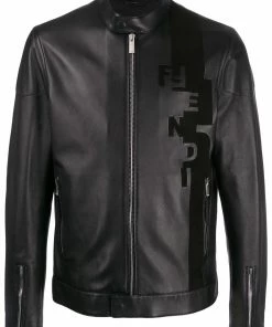 Fendi debossed logo zipped jacket