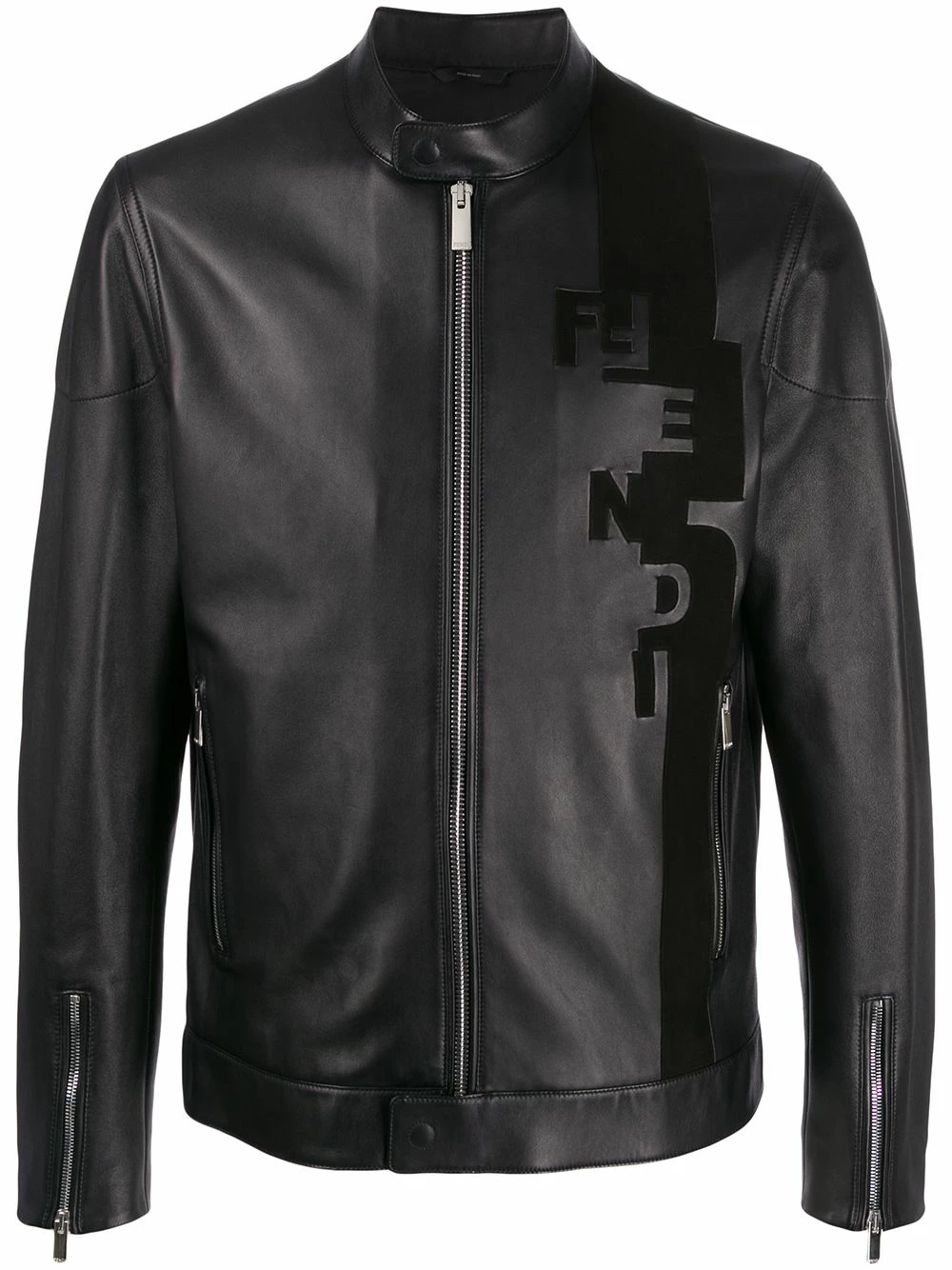 Best Sale π Fendi Debossed logo zipped jacket leather jackets of men π 3 Fendi debossed logo zipped jacket