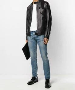 Fendi debossed logo zipped jacket