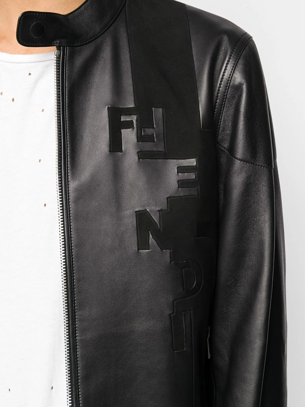 Best Sale π Fendi Debossed logo zipped jacket leather jackets of men π 7 Fendi debossed logo zipped jacket