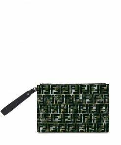 Fendi camouflage FF print pouch