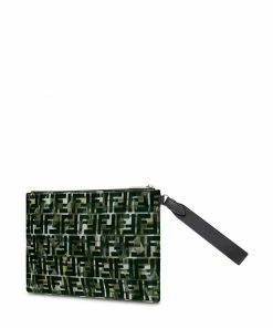 Fendi camouflage FF print pouch