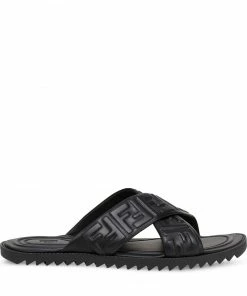 Fendi embossed FF motif flat sandals