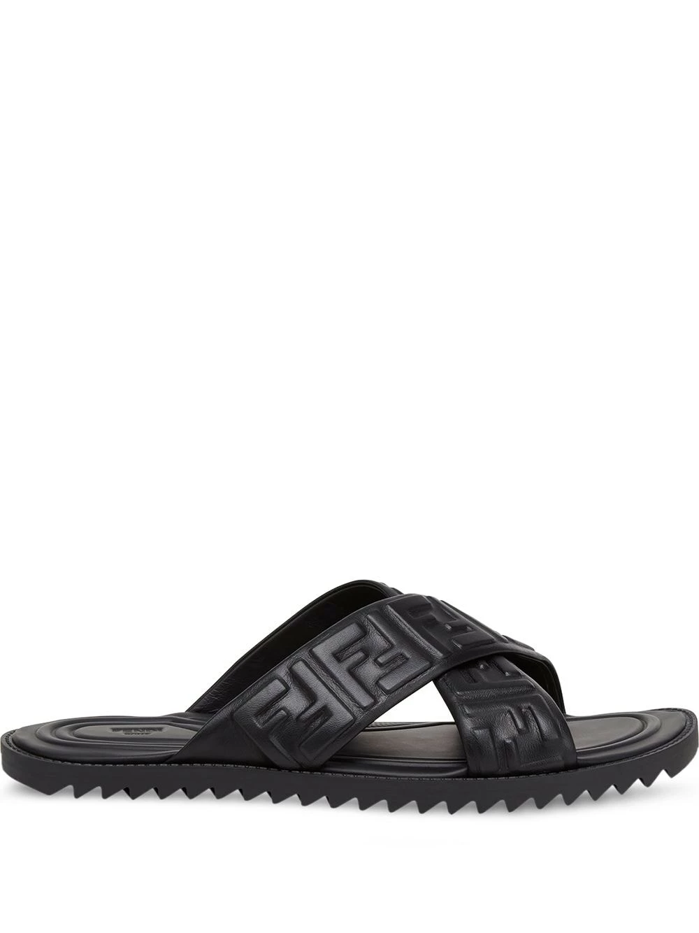Outlet π Fendi Embossed FF motif flat π©΄ sandals of men π₯° 3 Fendi embossed FF motif flat sandals