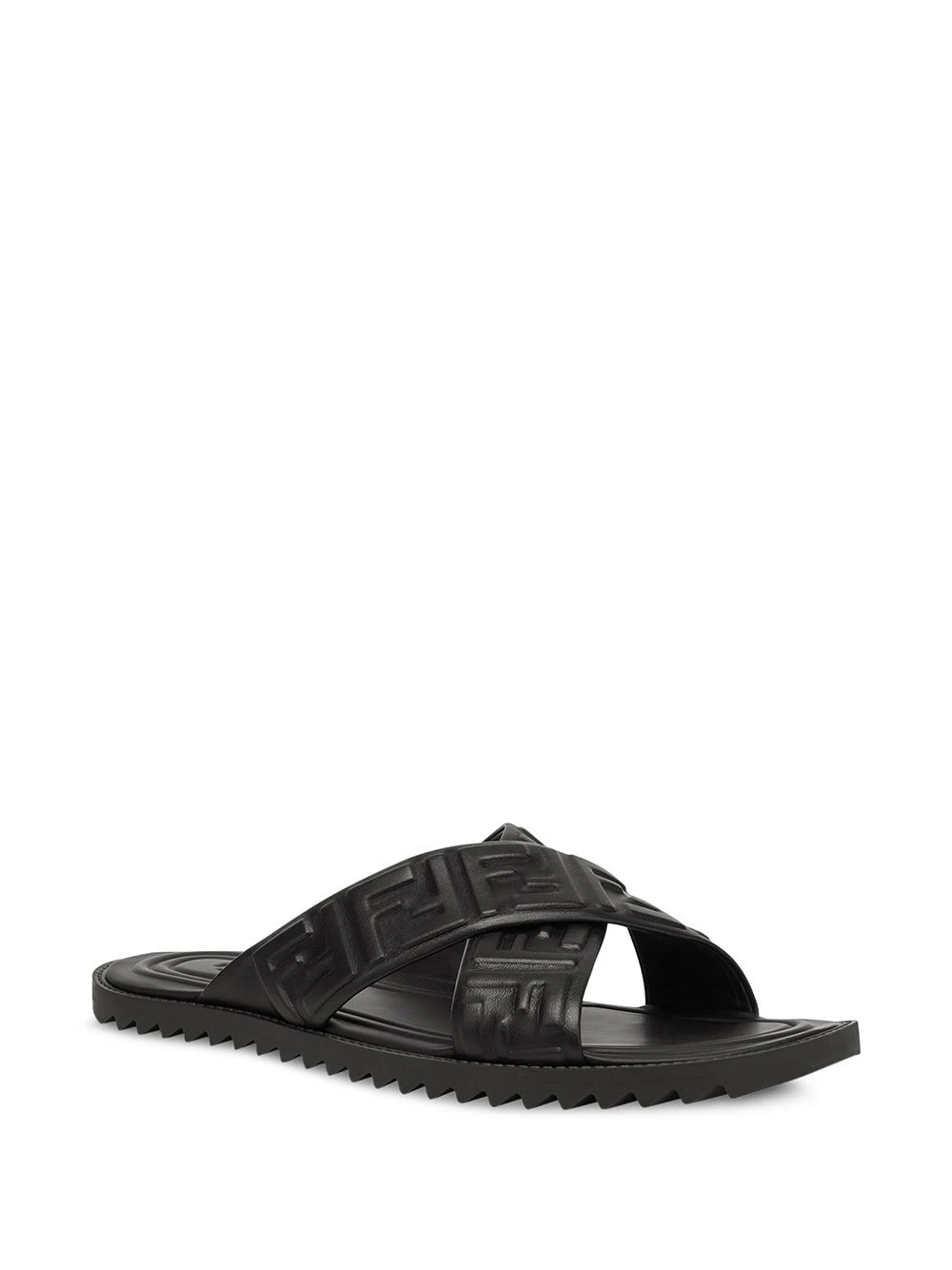 Outlet π Fendi Embossed FF motif flat π©΄ sandals of men π₯° 4 Fendi embossed FF motif flat sandals