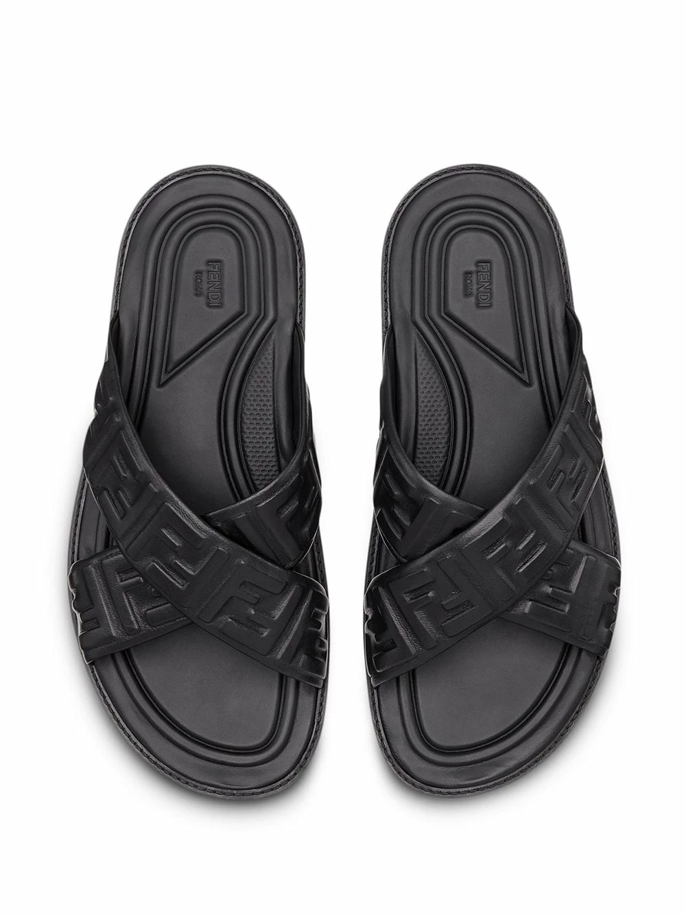 Outlet π Fendi Embossed FF motif flat π©΄ sandals of men π₯° 6 Fendi embossed FF motif flat sandals