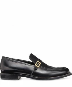 Fendi smooth FF detail loafers