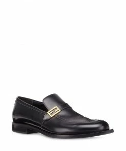 Fendi smooth FF detail loafers