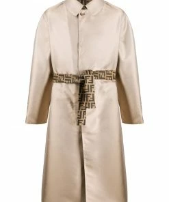 Fendi single-breasted belted trench coat