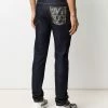 Fendi camo detail slim denim jeans