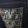 Fendi camo detail slim denim jeans