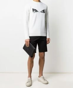 Fendi FF motif quilted clutch