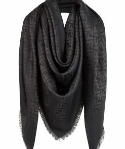 Fendi large jacquard FF motif shawl