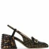 Best Pirce π Fendi Promenade FF motif slingback loafers pumps of women π― 2 Fendi Promenade FF motif slingback loafers