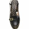 Fendi Promenade FF motif slingback loafers