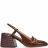 Fendi Promenade crocodile-effect slingback loafers