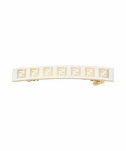 Fendi enamel FF motif hair clip