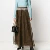 Fendi Vichy pattern organza skirt