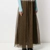 Fendi Vichy pattern organza skirt