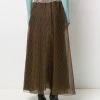 Fendi Vichy pattern organza skirt