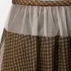 Fendi Vichy pattern organza skirt