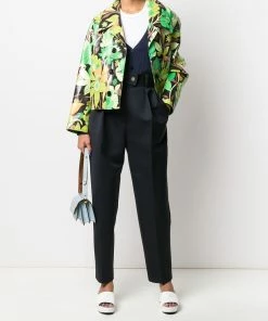 Fendi floral print cropped jacket