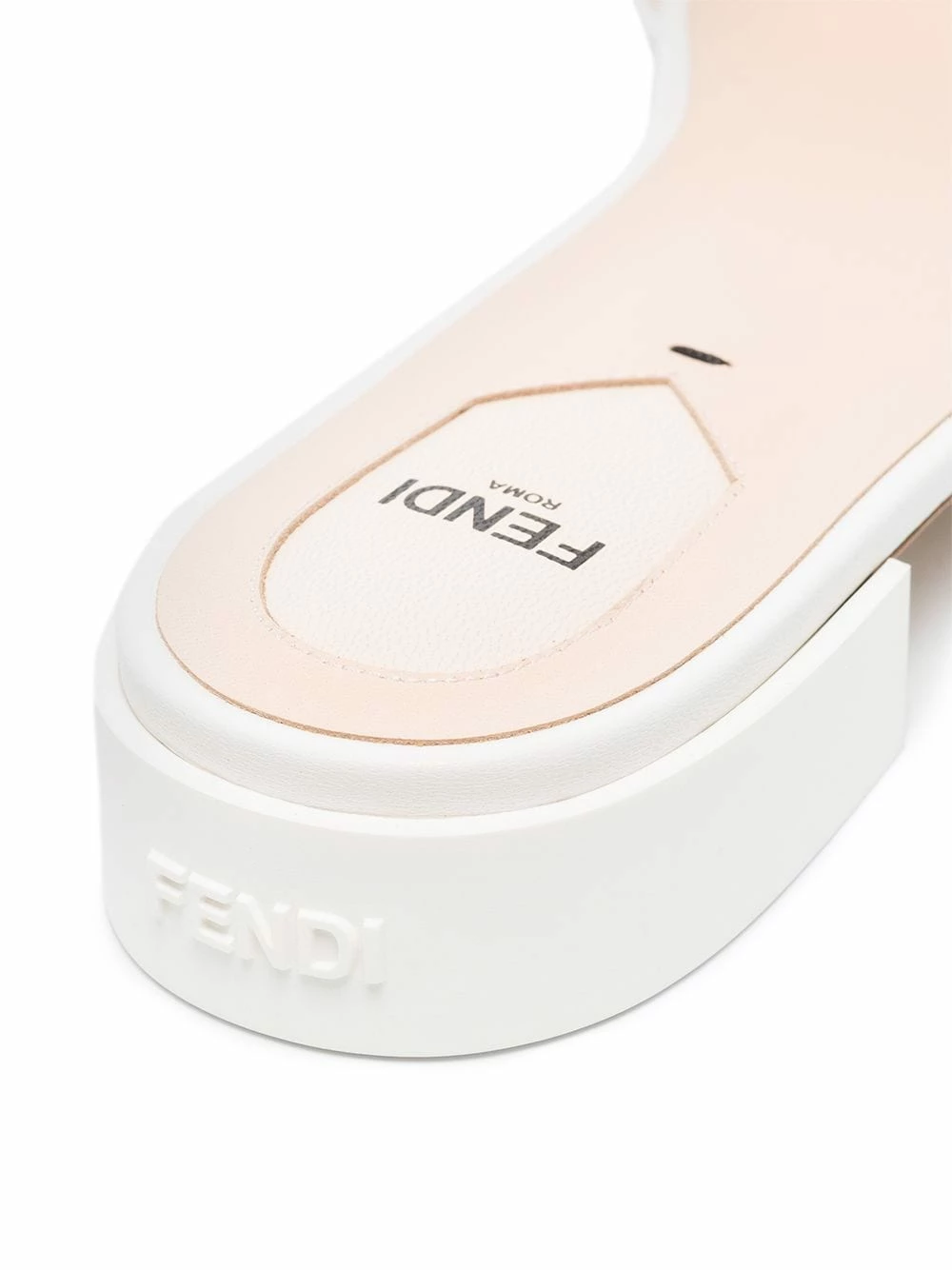 New π₯° Fendi Logo embossed leather slides π©΄ sandals of women π 4 Fendi logo-embossed leather slides