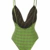 Fendi gingham-print swimsuit