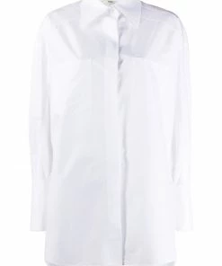 Fendi cuff-link-detail button-up shirt