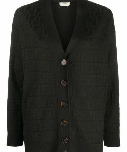 Fendi FF motif knitted cardigan