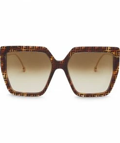 Fendi FF-frame oversized square sunglasses