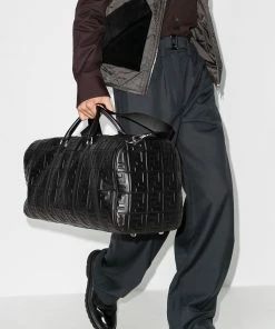 Fendi logo-embossed holdall bag