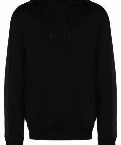 Fendi logo-tape cashmere hoodie