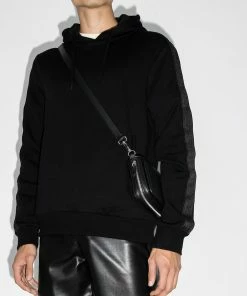 Fendi logo-tape cashmere hoodie