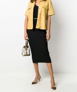 Fendi monogram pattern knitted skirt