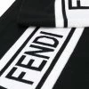 Fendi contrast striped logo scarf